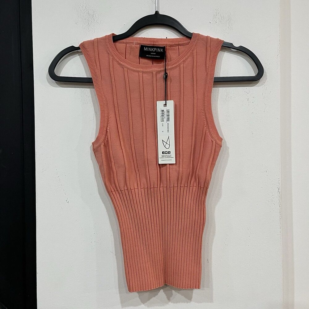 NWT Minkpink Evie Knit Tank Sleeveless Sweater Size Medium